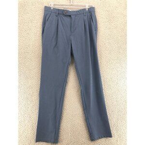 Adidas Pants Mens 32x32 Blue Check Golf Activewear Athletic Sport Skinny Stretch